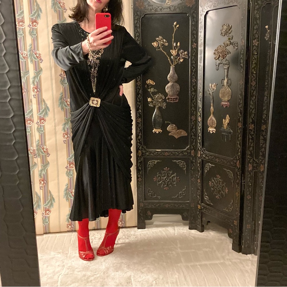 Vintage 80’s Draped Maximalist Dress
